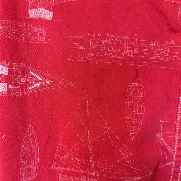 Ralph Lauren USRL Womens Marine‎ Shirt Small Red Sail Boats Nautical Size Large - Picture 5 of 7